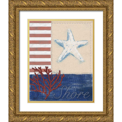 American Coastal III Gold Ornate Wood Framed Art Print with Double Matting by Brent, Paul