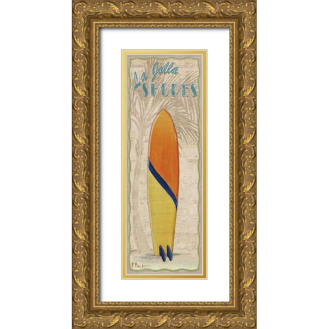 Surf Panel III Gold Ornate Wood Framed Art Print with Double Matting by Brent, Paul