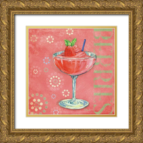 Calypso Cocktails I Gold Ornate Wood Framed Art Print with Double Matting by Brent, Paul