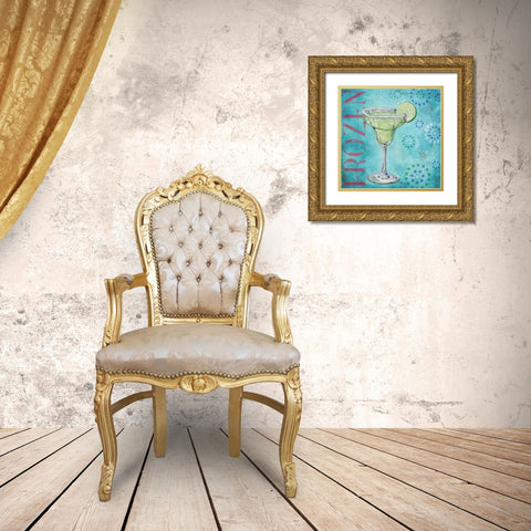 Calypso Cocktails II Gold Ornate Wood Framed Art Print with Double Matting by Brent, Paul