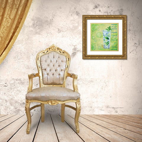Calypso Cocktails III Gold Ornate Wood Framed Art Print with Double Matting by Brent, Paul