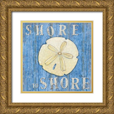 Cosatal USA Sand Dollar Gold Ornate Wood Framed Art Print with Double Matting by Brent, Paul