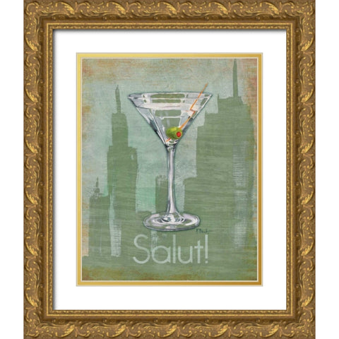 Big City Cocktail III Gold Ornate Wood Framed Art Print with Double Matting by Brent, Paul