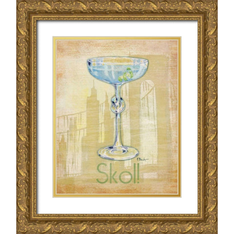 Big City Cocktail IV Gold Ornate Wood Framed Art Print with Double Matting by Brent, Paul