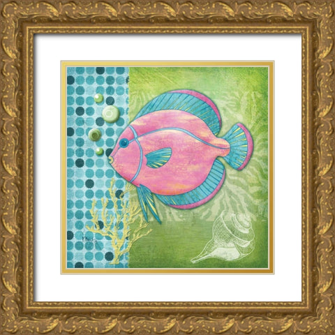 Fantasy Reef III Gold Ornate Wood Framed Art Print with Double Matting by Brent, Paul
