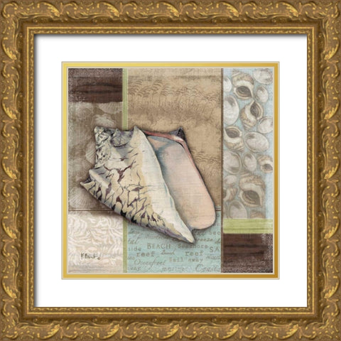 Santa Rosa Shell I Gold Ornate Wood Framed Art Print with Double Matting by Brent, Paul
