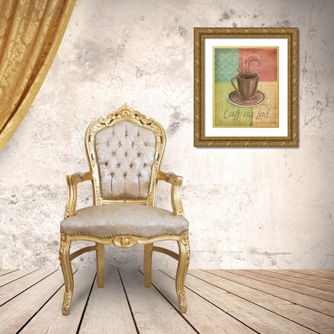 Quattro Coffee II Gold Ornate Wood Framed Art Print with Double Matting by Brent, Paul
