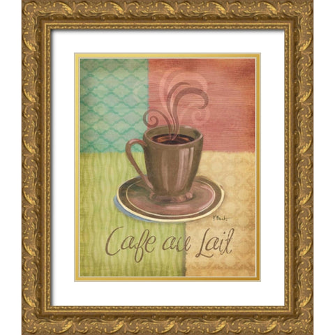 Quattro Coffee II Gold Ornate Wood Framed Art Print with Double Matting by Brent, Paul