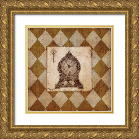 Vintage Harlequin I Gold Ornate Wood Framed Art Print with Double Matting by Brent, Paul