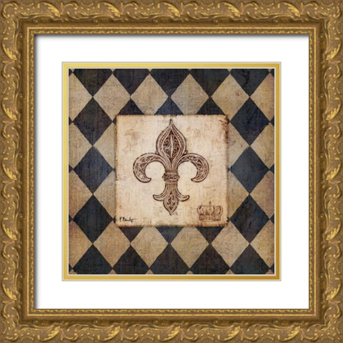 Vintage Harlequin II Gold Ornate Wood Framed Art Print with Double Matting by Brent, Paul