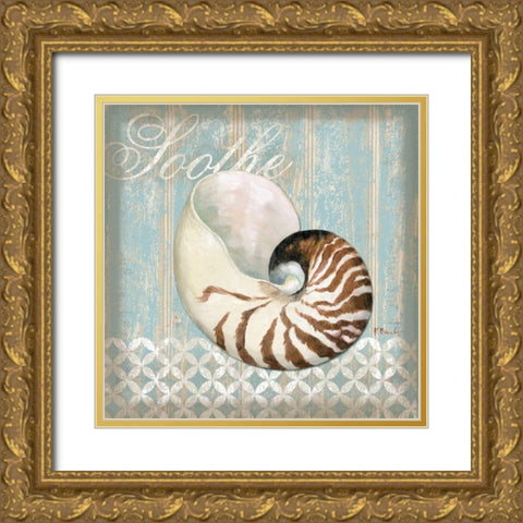 Spa Shells III Gold Ornate Wood Framed Art Print with Double Matting by Brent, Paul