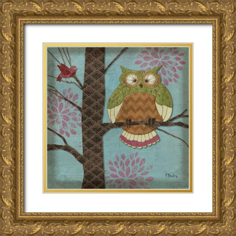 Fantasy Owls I Gold Ornate Wood Framed Art Print with Double Matting by Brent, Paul
