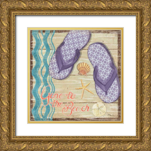 Hit the Beach I Gold Ornate Wood Framed Art Print with Double Matting by Brent, Paul