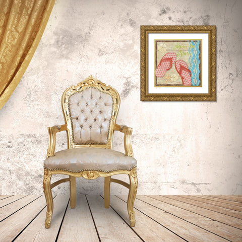 Hit the Beach II Gold Ornate Wood Framed Art Print with Double Matting by Brent, Paul