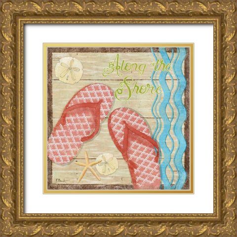 Hit the Beach II Gold Ornate Wood Framed Art Print with Double Matting by Brent, Paul