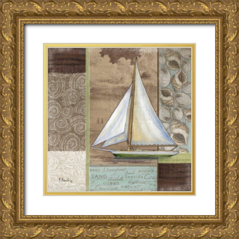Santa Rosa Boat I Gold Ornate Wood Framed Art Print with Double Matting by Brent, Paul