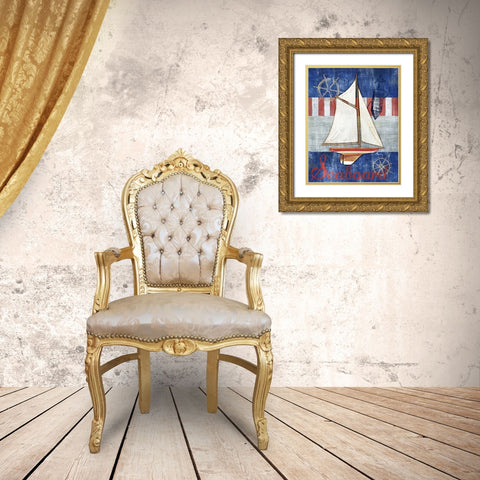 Maritime Boat II Gold Ornate Wood Framed Art Print with Double Matting by Brent, Paul
