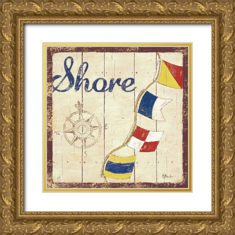 Bridgeport IV Gold Ornate Wood Framed Art Print with Double Matting by Brent, Paul
