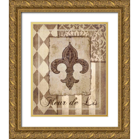 Provencial Collage I Gold Ornate Wood Framed Art Print with Double Matting by Brent, Paul