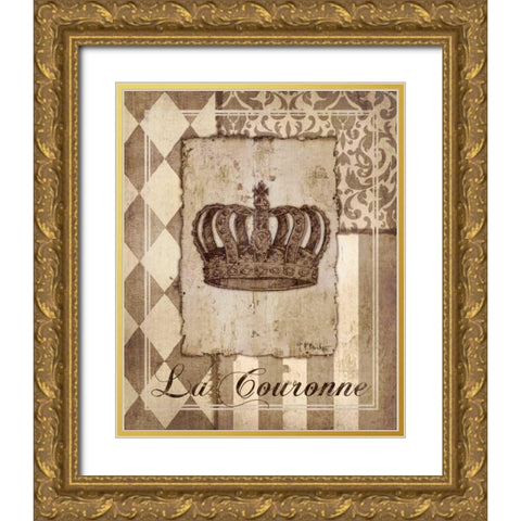 Provencial Collage II Gold Ornate Wood Framed Art Print with Double Matting by Brent, Paul