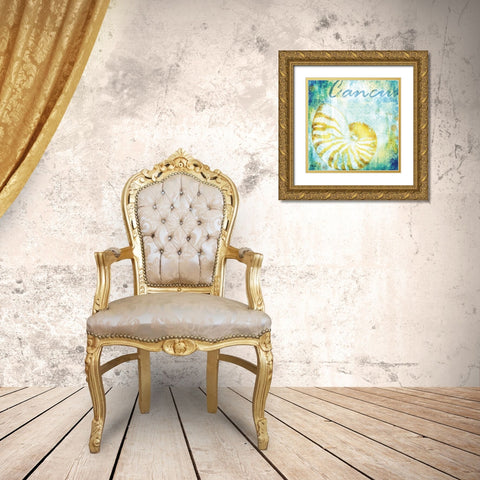 Martinique Shells I Gold Ornate Wood Framed Art Print with Double Matting by Brent, Paul