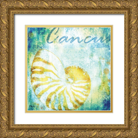 Martinique Shells I Gold Ornate Wood Framed Art Print with Double Matting by Brent, Paul