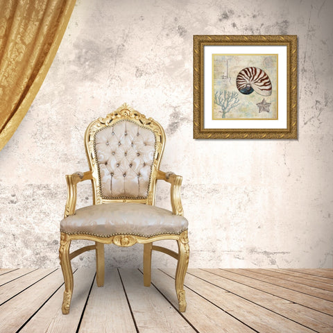 Discovery Shell I Gold Ornate Wood Framed Art Print with Double Matting by Brent, Paul