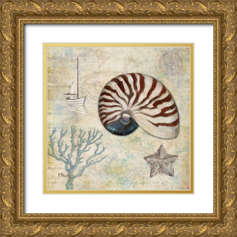 Discovery Shell I Gold Ornate Wood Framed Art Print with Double Matting by Brent, Paul