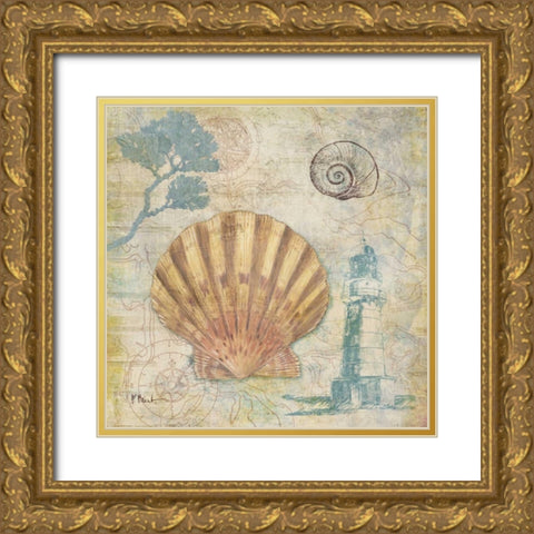 Discovery Shell II Gold Ornate Wood Framed Art Print with Double Matting by Brent, Paul