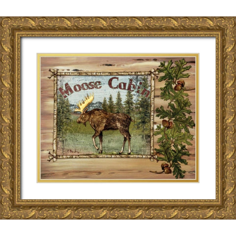 Forest Collage II Gold Ornate Wood Framed Art Print with Double Matting by Brent, Paul
