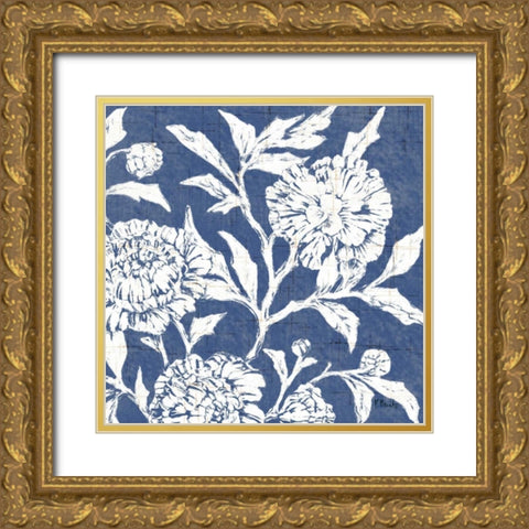 Jardin Floral II Gold Ornate Wood Framed Art Print with Double Matting by Brent, Paul