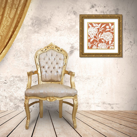 Jardin Floral III Gold Ornate Wood Framed Art Print with Double Matting by Brent, Paul