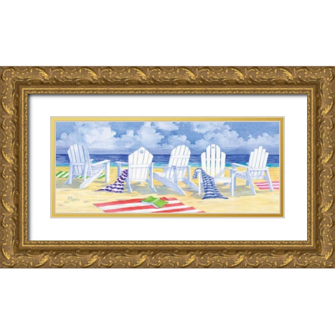 Front Row Seats Gold Ornate Wood Framed Art Print with Double Matting by Brent, Paul