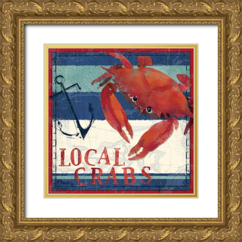 Deep Sea Crab Gold Ornate Wood Framed Art Print with Double Matting by Brent, Paul