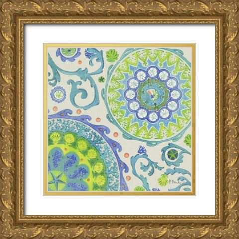Coastal Suzani II Gold Ornate Wood Framed Art Print with Double Matting by Brent, Paul