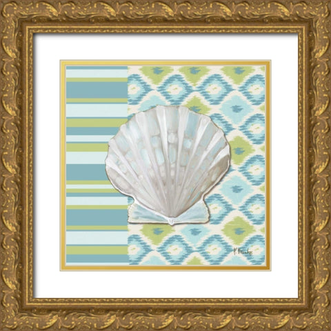 Watercolors I Gold Ornate Wood Framed Art Print with Double Matting by Brent, Paul
