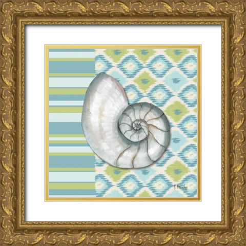 Watercolors III Gold Ornate Wood Framed Art Print with Double Matting by Brent, Paul