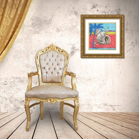 Pacific Shells I Gold Ornate Wood Framed Art Print with Double Matting by Brent, Paul