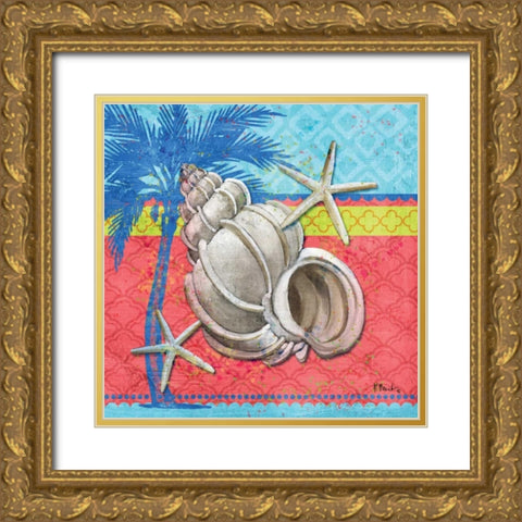 Pacific Shells I Gold Ornate Wood Framed Art Print with Double Matting by Brent, Paul