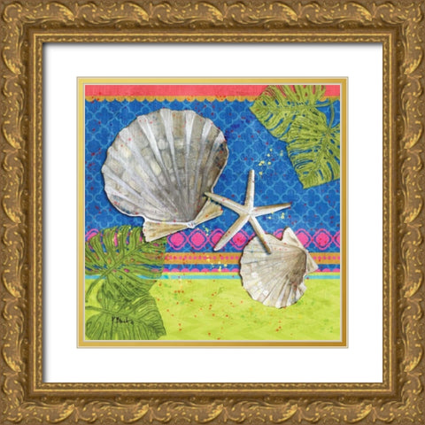 Pacific Shells IV Gold Ornate Wood Framed Art Print with Double Matting by Brent, Paul