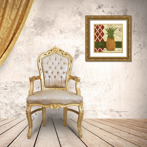 Thai Pineapple I Gold Ornate Wood Framed Art Print with Double Matting by Brent, Paul
