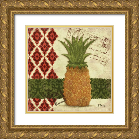 Thai Pineapple I Gold Ornate Wood Framed Art Print with Double Matting by Brent, Paul