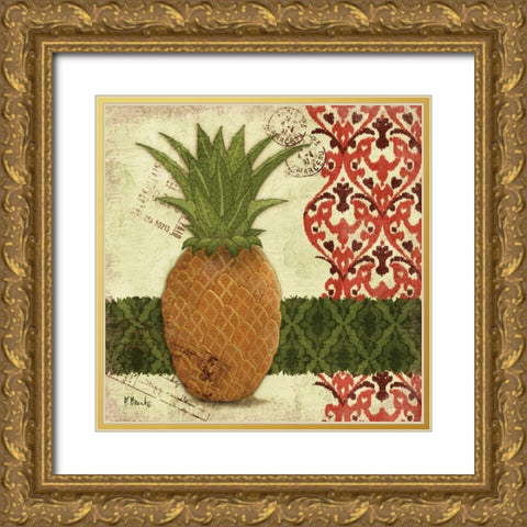 Thai Pineapple II Gold Ornate Wood Framed Art Print with Double Matting by Brent, Paul