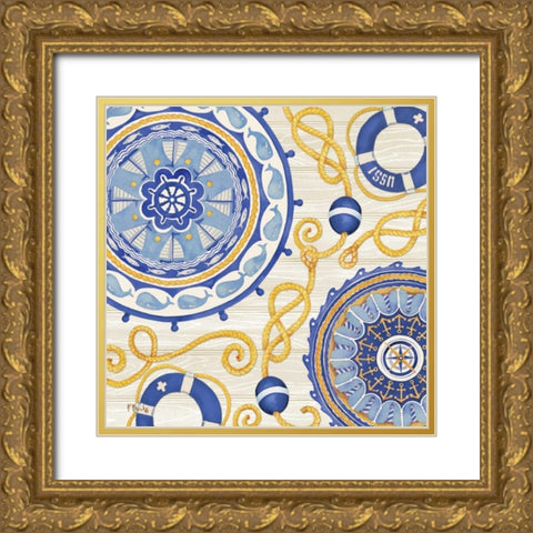 Nautical Suzani I Gold Ornate Wood Framed Art Print with Double Matting by Brent, Paul