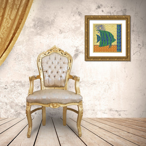 Sanctuary Bay IV Gold Ornate Wood Framed Art Print with Double Matting by Brent, Paul