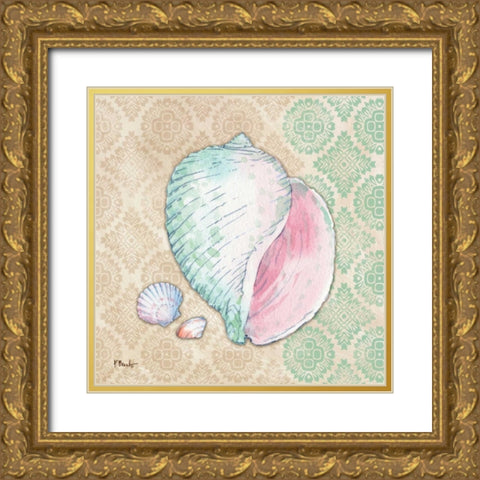 Serene Seashells II Gold Ornate Wood Framed Art Print with Double Matting by Brent, Paul