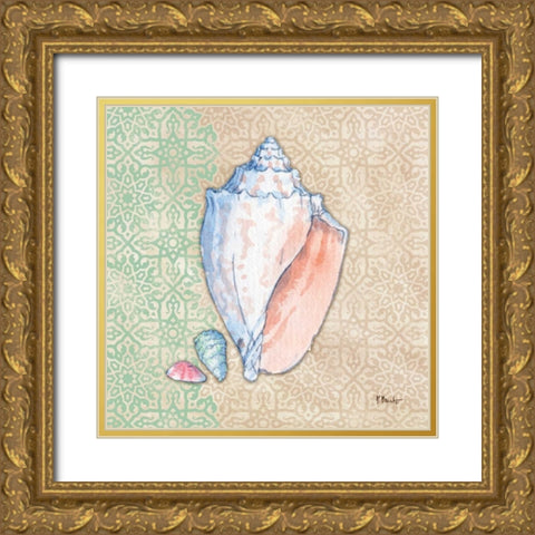 Serene Seashells III Gold Ornate Wood Framed Art Print with Double Matting by Brent, Paul