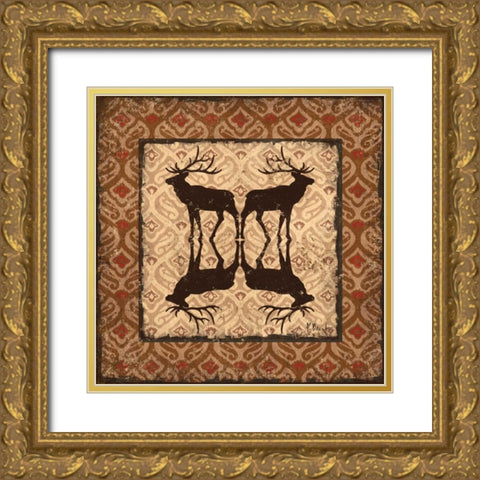 Modern Lodge Spice I Gold Ornate Wood Framed Art Print with Double Matting by Brent, Paul