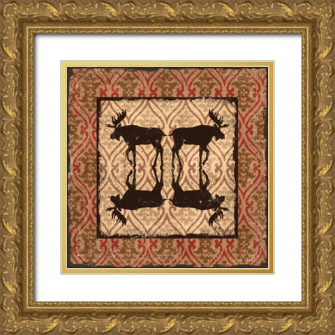 Modern Lodge Spice II Gold Ornate Wood Framed Art Print with Double Matting by Brent, Paul