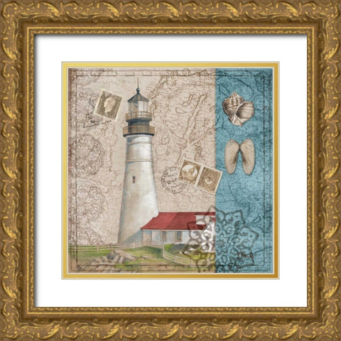 Harbor Point II Gold Ornate Wood Framed Art Print with Double Matting by Brent, Paul